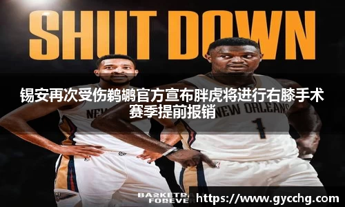 锡安再次受伤鹈鹕官方宣布胖虎将进行右膝手术赛季提前报销